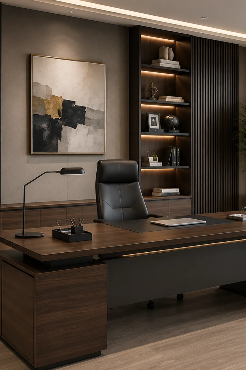 Executive office with desk and visitor seating