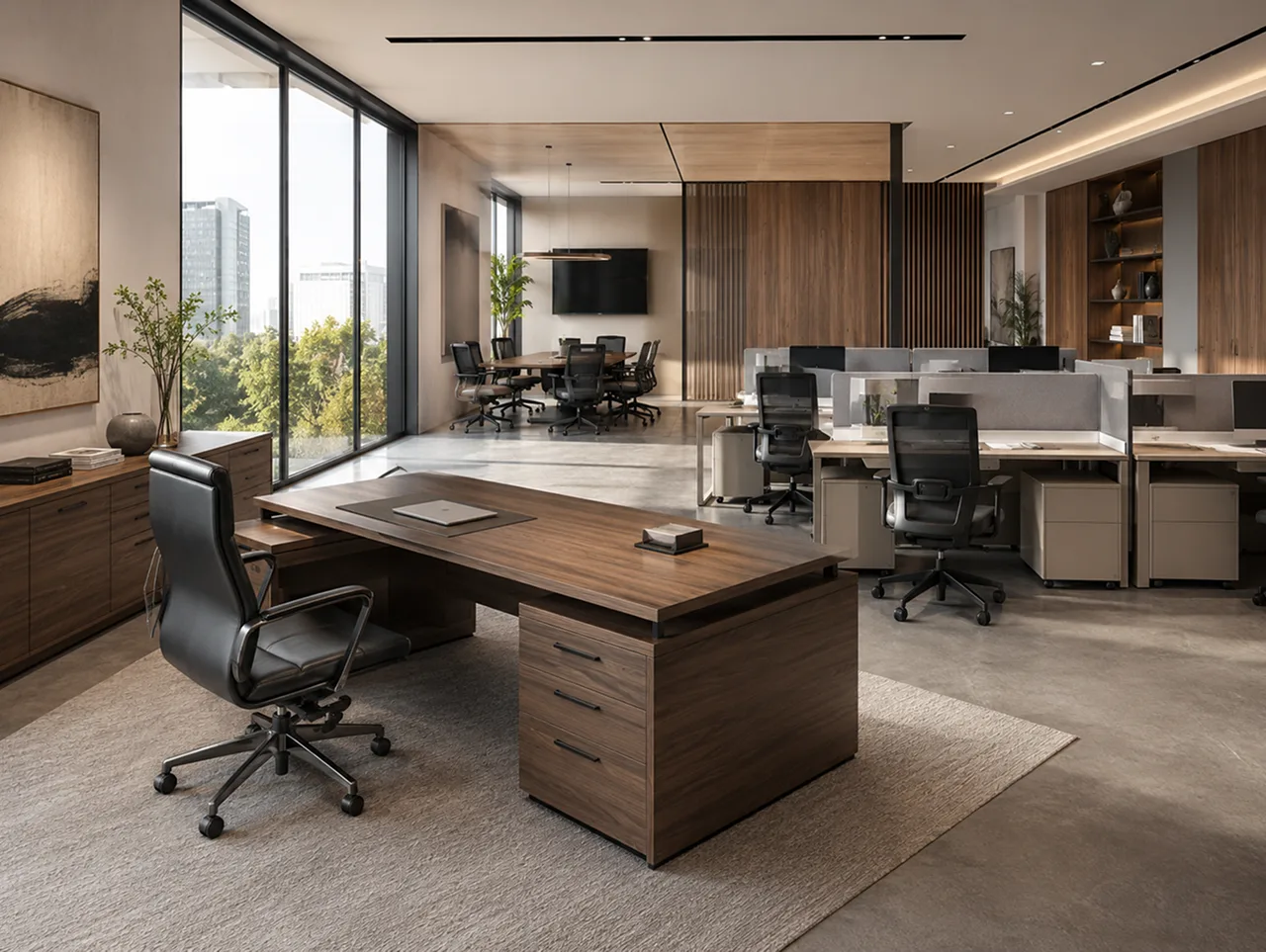 Premium modern office furniture and ergonomic workspace
